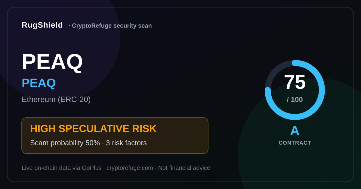 Is PEAQ Safe? Our Security Scan of PEAQ