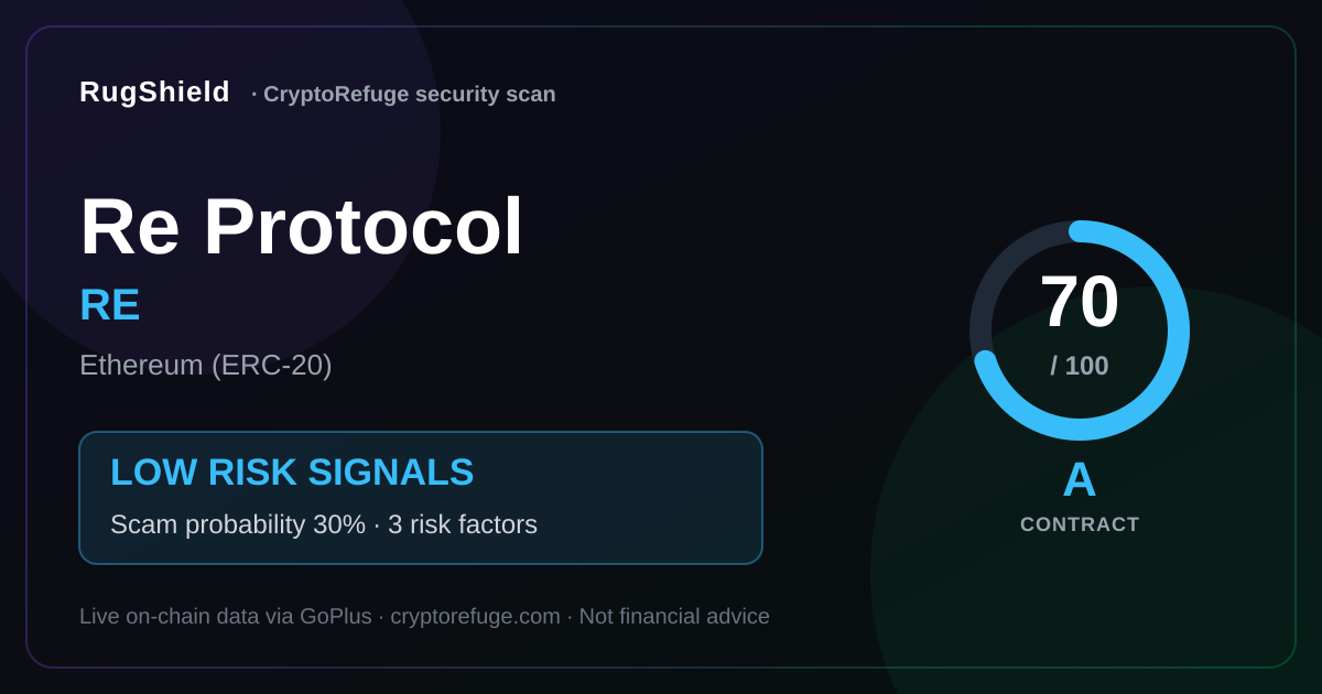 Re Protocol (RE) Security Scan Findings