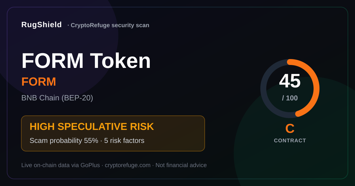 Is FORM Safe? Our Security Scan of FORM Token