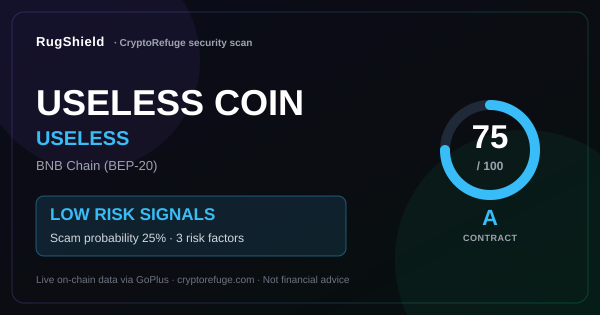 Is USELESS Safe? Our Security Scan of USELESS COIN