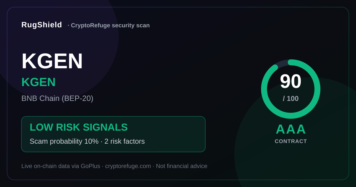 KGEN Security Scan Results