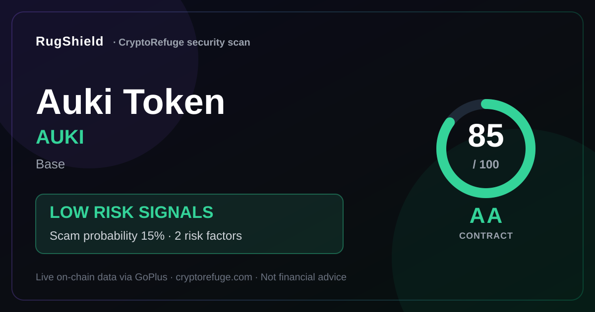Is AUKI Safe? Our Security Scan of Auki Token