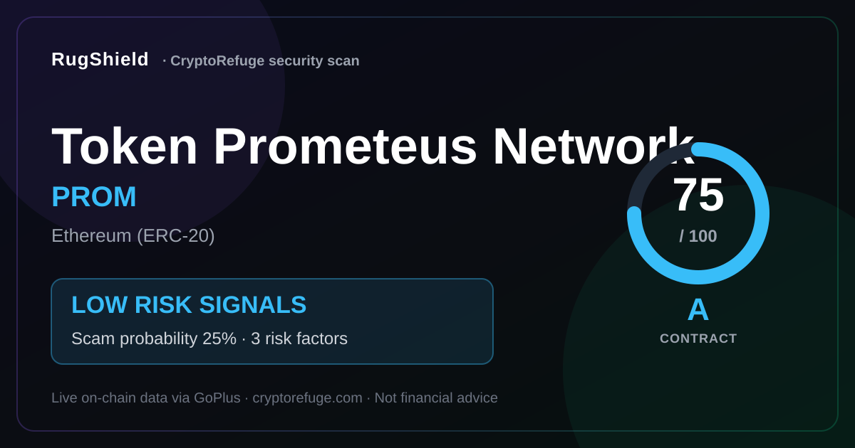 Is PROM Safe? Token Prometeus Network Security Scan